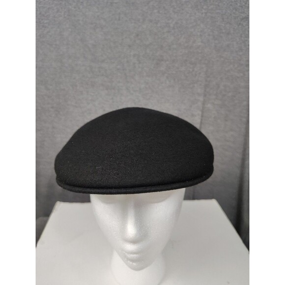 SCALA Dorfman Pacific Cap Newsboy Hat Black Wool Mens XL - Picture 1 of 7